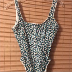 SOLD 90’s Sassafras High Cut Floral Swimsuit